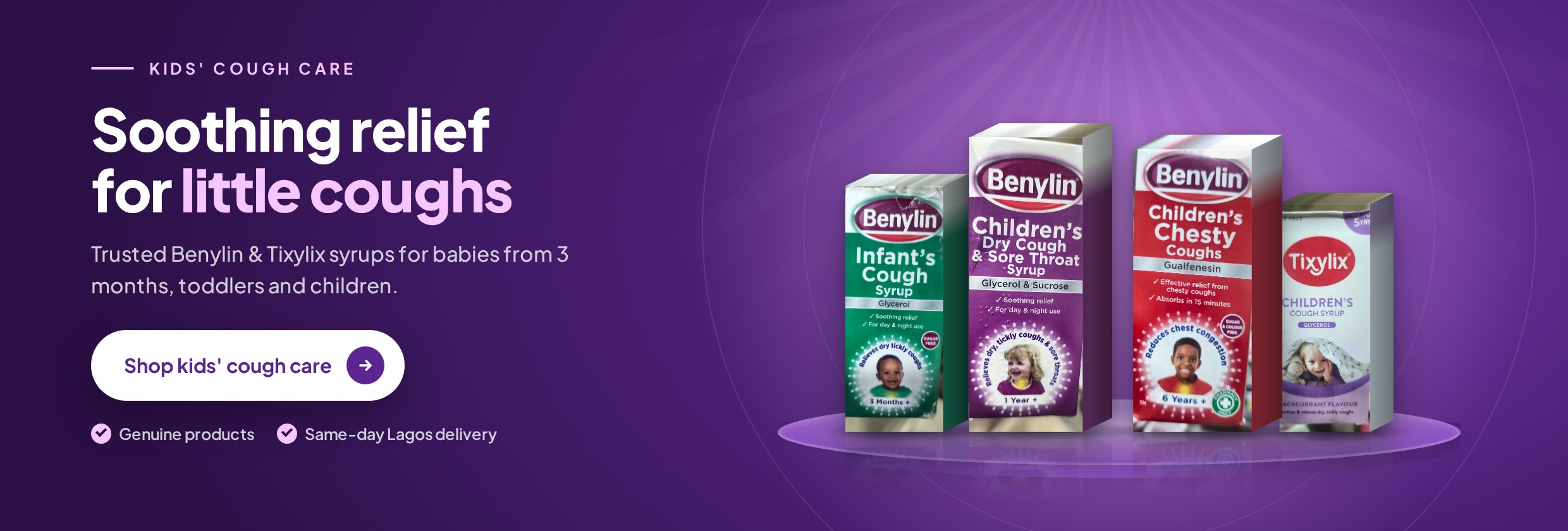 Soothing relief for little coughs: trusted Benylin and Tixylix syrups for babies, toddlers and children. Shop kids cough care.